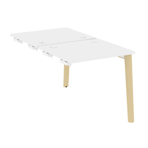 Офисная мебель Onix Wood Стол-приставка двойной OW.D.SPR-0.7 Белый бриллиант/Дуб светлый 780х1475х750