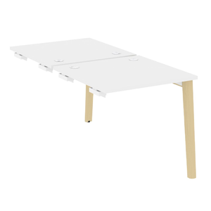 Офисная мебель Onix Wood Стол-приставка двойной OW.D.SPR-0.8 Белый бриллиант/Дуб светлый 780х1635х750