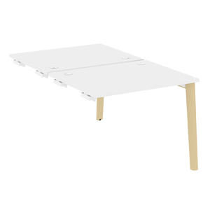 Офисная мебель Onix Wood Стол-приставка двойной OW.D.SPR-1.8 Белый бриллиант/Дуб светлый 980х1635х750