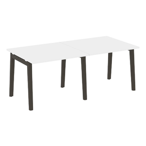 Офисная мебель Onix Wood Стол переговорный (2 столешницы) OW.PRG-2.1 Белый бриллиант/Дуб тёмный 1960х980х750