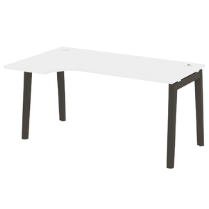 Офисная мебель Onix Wood Стол эргономичный левый OW.SA-1 (L) Белый бриллиант/Дуб тёмный 1580х980х750