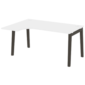 Офисная мебель Onix Wood Стол эргономичный левый OW.SA-4 (L) Белый бриллиант/Дуб тёмный 1580х1180х750