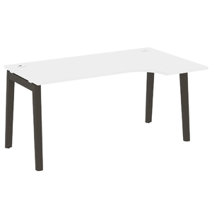 Офисная мебель Onix Wood Стол эргономичный правый OW.SA-1 (R) Белый бриллиант/Дуб тёмный 1580х980х750