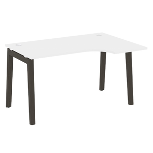 Офисная мебель Onix Wood Стол эргономичный правый OW.SA-2 (R) Белый бриллиант/Дуб тёмный 1380х980х750