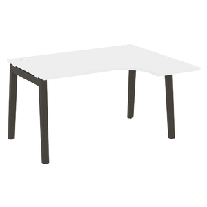 Офисная мебель Onix Wood Стол эргономичный правый OW.SA-3 (R) Белый бриллиант/Дуб тёмный 1380х1180х750