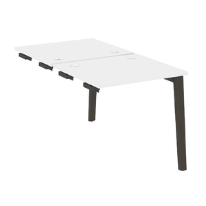 Офисная мебель Onix Wood Стол-приставка двойной OW.D.SPR-0.7 Белый бриллиант/Дуб тёмный 780х1475х750