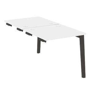 Офисная мебель Onix Wood Стол-приставка двойной OW.D.SPR-0.8 Белый бриллиант/Дуб тёмный 780х1635х750