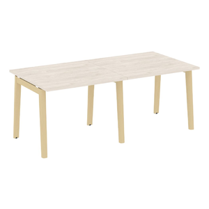 Офисная мебель Onix Wood Стол переговорный (2 столешницы) OW.PRG-2.1 Денвер светлый/Дуб светлый 1960х980х750