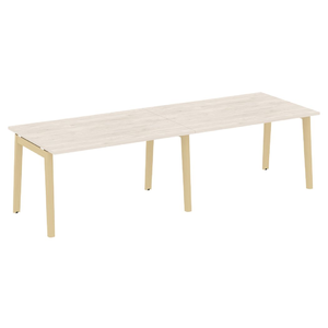 Офисная мебель Onix Wood Стол переговорный (2 столешницы) OW.PRG-2.3 Денвер светлый/Дуб светлый 2760х980х750