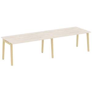 Офисная мебель Onix Wood Стол переговорный (2 столешницы) OW.PRG-2.4 Денвер светлый/Дуб светлый 3160х980х750