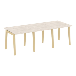 Офисная мебель Onix Wood Стол переговорный (3 столешницы) OW.PRG-3.0 Денвер светлый/Дуб светлый 2340х980х750