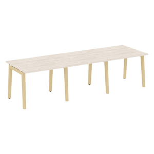 Офисная мебель Onix Wood Стол переговорный (3 столешницы) OW.PRG-3.1 Денвер светлый/Дуб светлый 2940х980х750