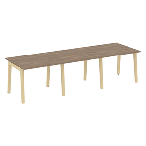 Офисная мебель Onix Wood Стол переговорный (3 столешницы) OW.PRG-3.1 Дуб аризона/Дуб светлый 2940х980х750