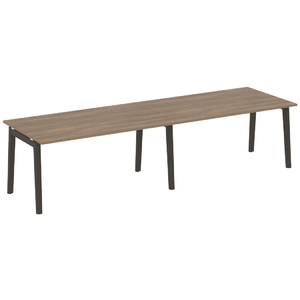 Офисная мебель Onix Wood Стол переговорный (2 столешницы) OW.PRG-2.4 Дуб аризона/Дуб тёмный 3160х980х750