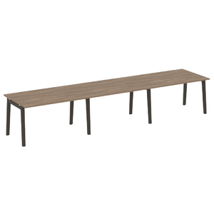 Офисная мебель Onix Wood Стол переговорный (3 столешницы) OW.PRG-3.3 Дуб аризона/Дуб тёмный 4140х980х750