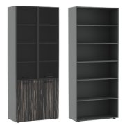 Кабинет руководителя Dali Шкаф для бумаг DLI37250021 Эбен/Антрацит 900х410х2180