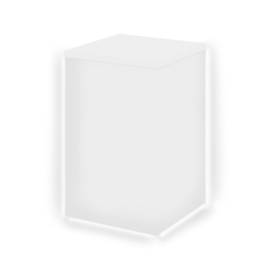 Ресепшн Onix Накладка угловая высокая внешняя с подсветкой левая О.R-NU.V.VNE.S (L) Белый бриллиант 432x432x674