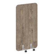 Офисные перегородки R-line Перегородка на роликах DP.R-80-150 Тиквуд тёмный/Серый металл 800х18х1500