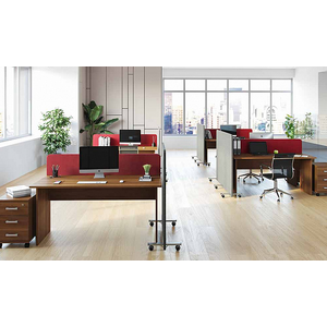 Офисные перегородки SOFToffice ткань рогожка Red