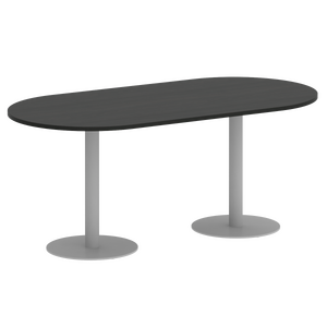 Хоум офис Стол овальный VR.SP-5-180.1 Суар Тёмный/Серый 1800х900х750
