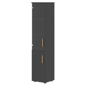 Офисная мебель Forta Шкаф колонка комбинированая FHC 40.2(L) Черный Графит 404х429х1983