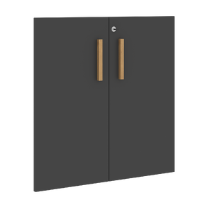 Офисная мебель Forta Комплект низких дверей FLD 40-2(Z) Черный Графит 794х18х766