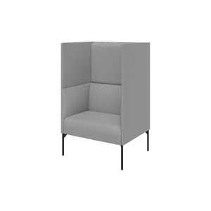 Кресло мягкое высокое БРИДЖ Brd1H-2-800 Рогожка Sweet grey серый 800х710х1350
