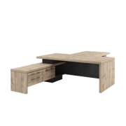 Кабинет руководителя Torston Cтол руководителя с брифингом Т-820Л.0000 Дуб Вотан/Антрацит 2000x3150x750