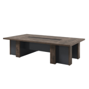 Кабинет руководителя Torston Стол переговоров на 6 человек (без центральной вставки) Т-103 Дуб Бунратти/Антрацит 3000x1600x750