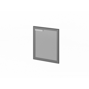 Кабинет руководителя Festus Дверь низкая стеклянная в алюминевом профиле FI-013R Серый 560x20x670