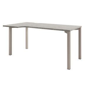 Офисная мебель Solution Стол эргономичный на металлокаркасе D-52 левый Бетон Чефалу/Кашемир 1600x880x750