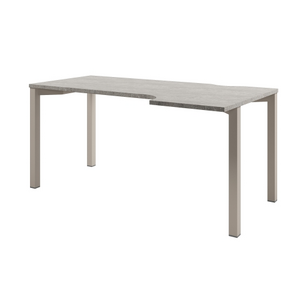 Офисная мебель Solution Стол эргономичный на металлокаркасе D-52 правый Бетон Чефалу/Кашемир 1600x880x750