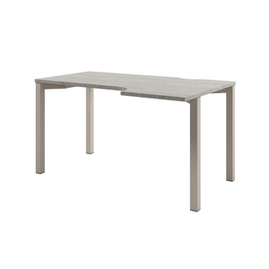 Офисная мебель Solution Стол эргономичный на металлокаркасе D-51 правый Бетон Чефалу/Кашемир 1400x880x750