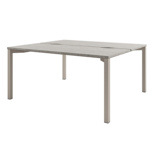 Офисная мебель Solution Стол-тандем на металлокаркасе D-42 Бетон Чефалу/Кашемир 1600x1432x750