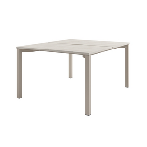 Офисная мебель Solution Стол-тандем на металлокаркасе D-40 Акация Морава/Кашемир 1200x1432x750