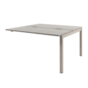 Офисная мебель Solution Стол-тандем на металлокаркасе, средняя секция D-412 Бетон Чефалу/Кашемир 1400x1432x750