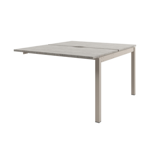 Офисная мебель Solution Стол-тандем на металлокаркасе, средняя секция D-402 Бетон Чефалу/Кашемир 1200x1432x750