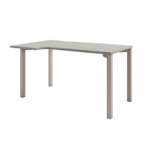 Офисная мебель Solution Стол эргономичный на металлокаркасе начальная секция D-511 левый Бетон Чефалу/Кашемир 1400x880x750