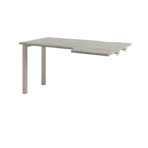 Офисная мебель Solution Стол эргономичный на металлокаркасе средняя секция D-512 правый Бетон Чефалу/Кашемир 1400x880x750