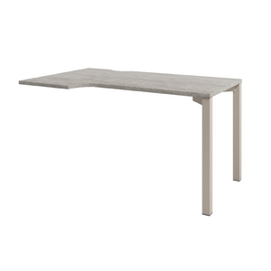 Офисная мебель Solution Стол эргономичный на металлокаркасе конечная секция D-513 левый Бетон Чефалу/Кашемир 1400x880x750