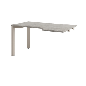 Офисная мебель Solution Стол эргономичный на металлокаркасе конечная секция D-513 правый Бетон Чефалу/Кашемир 1400x880x750