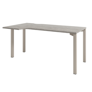 Офисная мебель Solution Стол эргономичный на металлокаркасе начальная секция D-521 левый Бетон Чефалу/Кашемир 1600x880x750