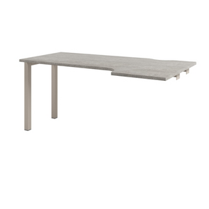 Офисная мебель Solution Стол эргономичный на металлокаркасе средняя секция D-522 правый Бетон Чефалу/Кашемир 1600x880x750