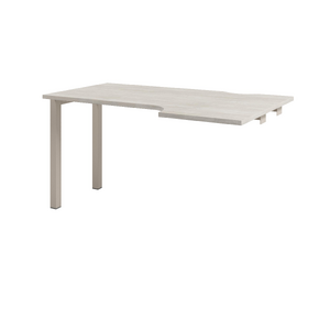Офисная мебель Solution Стол эргономичный на металлокаркасе средняя секция D-512 правый Акация Морава/Кашемир 1400x880x750
