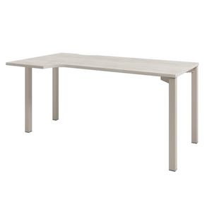 Офисная мебель Solution Стол эргономичный на металлокаркасе начальная секция D-521 левый Акация Морава/Кашемир 1600x880x750