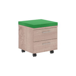 Офисная мебель Xten Тумба мобильная (подушка зеленая) XMC-2D Дуб Сонома 465х450х504
