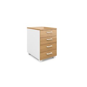 Офисная мебель Альба (Alba) Тумба приставная c центральным замком AL-3.2 ц.з. Дуб Наварра/Белый 500x680x750