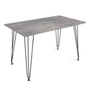 Стол обеденный прямоугольный DELTA Basalt/Черный 1200x700x731