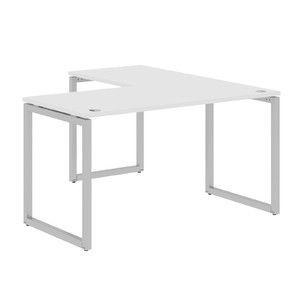 Офисная мебель Xten-Q Стол угловой XQCT 1415 Белый/Алюминий 1400x1500x750