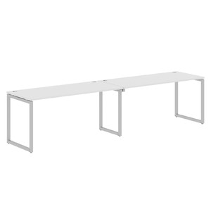 Офисная мебель Xten-Q Стол 2-х местный XQWST 3270 Белый/Алюминий 1600x700x750
